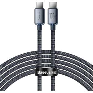 Baseus Кабел Baseus CAJY000701 Crystal Shinе, USB-C - USB-C, 100W, 2м, Черен