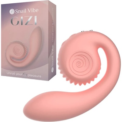 Вибратор за двойна стимулация, 12см. - Snail Vibe Gizi Pink (D-238269)
