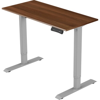 Delso Výškovo nastaviteľný stôl ADJUSTER PRO 60 x 140 cm orech / sivá