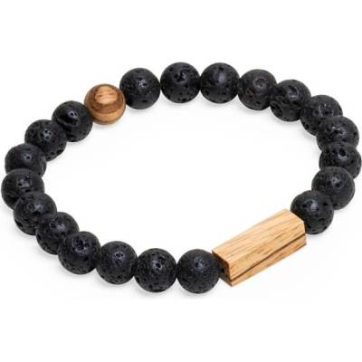 BeWooden Náramek Lava černá L B26