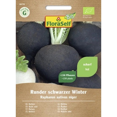 Reďkev čierna BIO Runder schwarzer Winter FloraSelf Bio