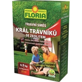 AGRO FLORIA Kráľ trávnikov trávna zmes 0,5 kg + zeolit 200 g