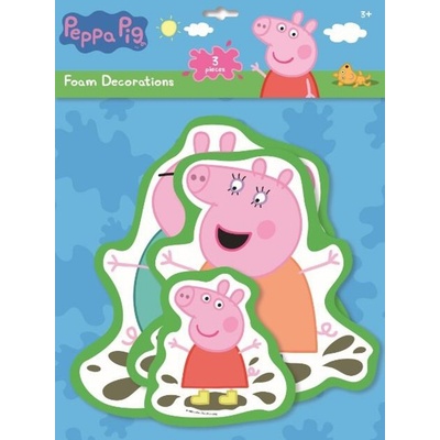 Jiri Models Samolepky pěnové set 3ks wall decor Peppa Pig
