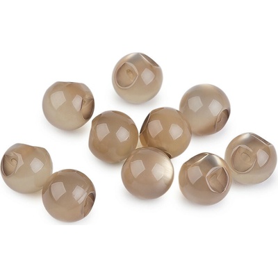 Prima-obchod Perla k našití / knoflík kočičí oko Ø10 mm, barva 6 šedobéžová