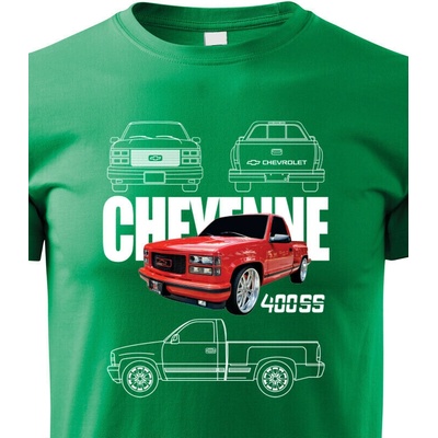 Dětské tričko Chevrolet Cheyenne 400 SS Zelená Canvas tričko Bezvatriko.cz 2309