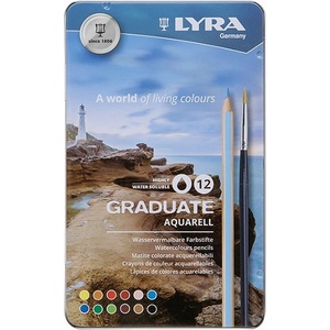 LYRA Цветни моливи LYRA Graduate Watercolour шестоъгълна метална кутия 12 броя 2881120 (2881120)