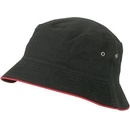 Bavlněný klobouk MB012 Černá / červená