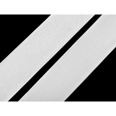 Suchý zip háček + plyš samolepicí šíře 30 mm Varianta: bílá, Balení: 1 m
