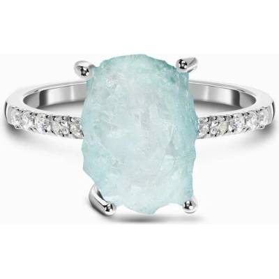 Royal Fashion Strieborný prsteň GU DR15554R SILVER AQUAMARINE TOPAZ
