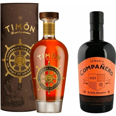 Timon The Spirit Of Adventure 40% 0,7 l a Compañero Elixir Orange 40% 0,7 l (set)