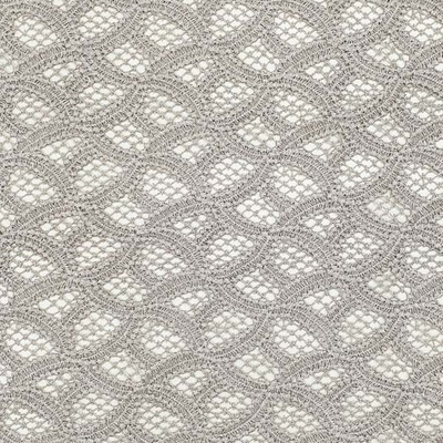 Čipka 003 šedá, strieborný lurex, strapce, š.130