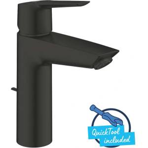 GROHE QuickFix Start - Смесител за мивка, с изход, черен мат 234552432 (234552432)