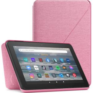 Amazon Fabric Case for Fire 7 Tablet (Compatible with 12th Generation Tablets Only, 2022), Pale Pink - 53-028306 (53-028306)