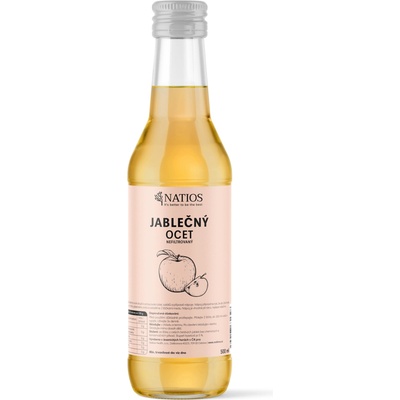 NATIOS Jablkový ocot 5%, Nefiltrovaný, 500 ml