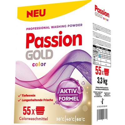 Passion Gold Professional Prací prášek Color 3,3 kg