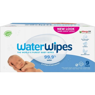WaterWipes BIO Vlhčené obrúsky biologicky rozložiteľné 9 x 60 ks