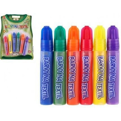 SMT Creatoys Farby na textil základné 6 ks