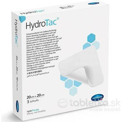 HydroTac penové krytie na rany 20 x 20 cm 3 ks