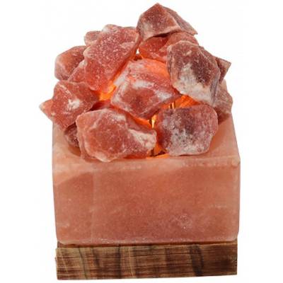 Лампа от хималайска сол Himalaya Salt Dreams - Куб с кристали, 15W, E14 (213160)