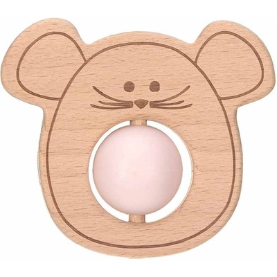 Lassig Дървена гризалка Lassig - Little Chums Mouse, розова (1313005725)