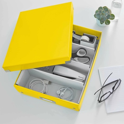 LEITZ Stredná organizačná škatuľa Click & Store žltá (ES605816)