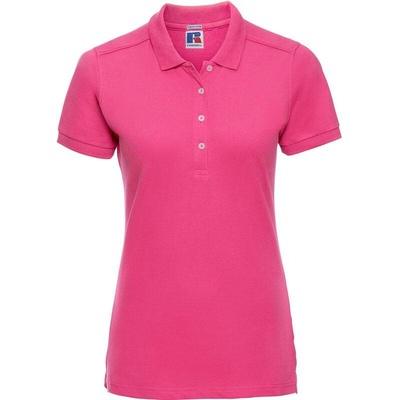 Russell 566F Dámske elastické piqué polo červená Fuchsia