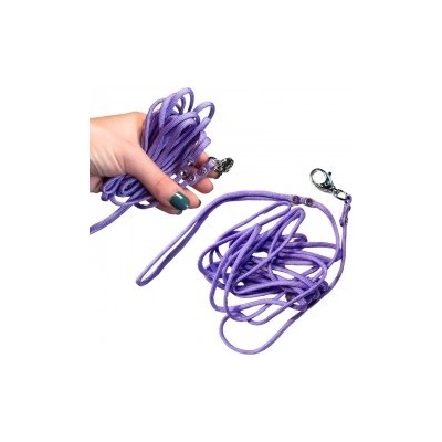 Aniland Vodítko pro králíky jednobarevné 3 m světle fialová