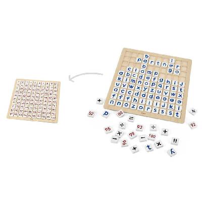 Дървена игра с букви и цифри - Viga Toys