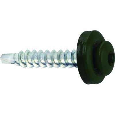 Klimas Samovrtný šroub plech–dřevo 4,8x35 mm, RAL 6020, 250 ks