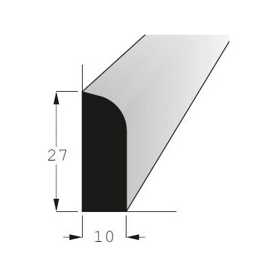 Lišta rohová vnitřní borovice 27x10mm, délka 240cm
