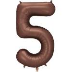 Party Deco Фолиев Балон - Цифра, 86 см, Мока - 5 (fb1s-5-494)