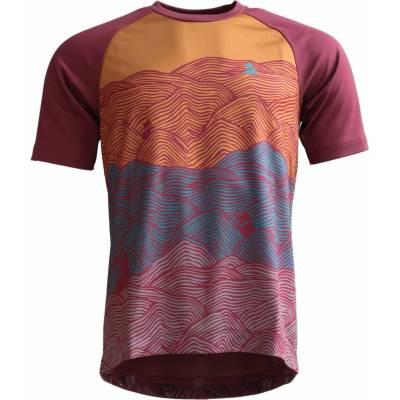 Zimtstern Мъжка фланелка с къс ръкав за колоездене Zimtstern Braapz Shirt S/S Cycling jersey - Windsor Wine (056-3174-0311)