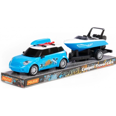 Polesie Auto Cruise s loďou na prívese 40cm