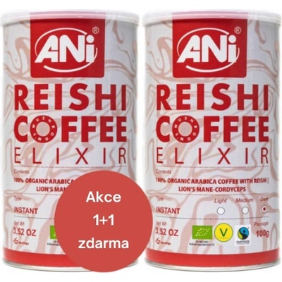 ANilab Elixír Reishi BIO s Cordyceps Sinensis Lion’s Mane 2 x 100 g
