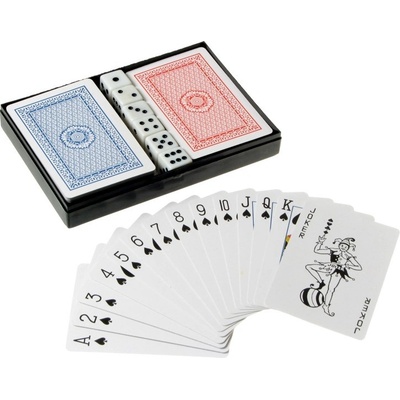 Ostatní Karty hrací 108ks Poker / Canasta + 6 kostek
