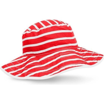 Babybanz Detský klobúčik s UV Kidz Striped obojstranný Červený