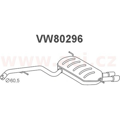 Zadní díl výfuku ASSO/VENEPORTE ACI V VW80296