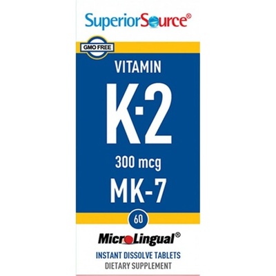 SuperiorSource Vitamin K-2 MK-7 300 mcg [60 Подезични таблетки ]