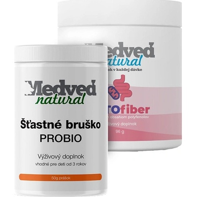 Medveď natural Šťastné bruško probio 50 g a MitoFiber 96 g
