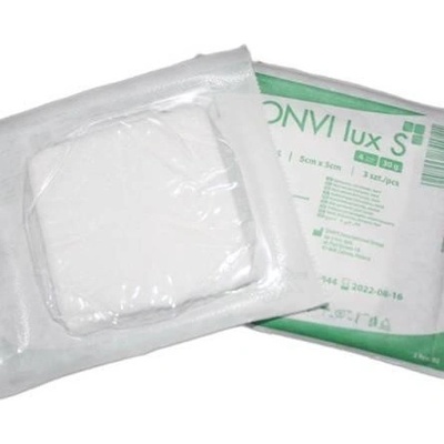 Zarys NONVI lux S - kompresa z netkaného textilu, 30G, 4W, 10 cm x 10 cm , á 2 ks , bal.á 25 ks , sterilní