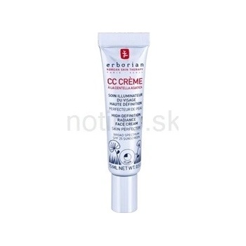Erborian CC Cream Centella Asiatica rozjasňujúci krém pre jednotný tón pleti SPF25 Natural Skin Perfector 15 ml