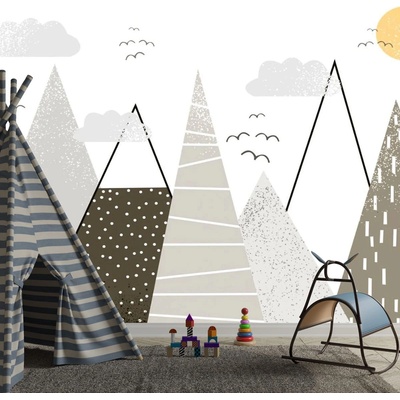 Decono Детски Фототапет Арт Планини