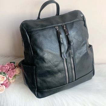 Image 1 of Кожена Черна раница Модел-7560