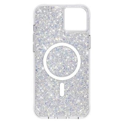 Pouzdro Case Mate Twinkle s MagSafe a efektem hvězdného prachu iPhone 14 Plus - stříbrné