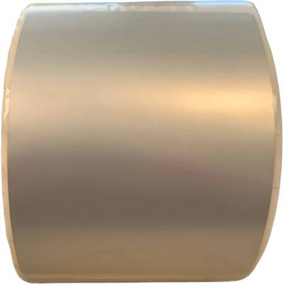 Plastová Etiketa 90 mm x 120 mm, Polyester mat silver, Strieborná, Dutinka 40 mm, 750 ks/kotúč, Permanentné lepidlo 750, Priemer kotúča 131 mm