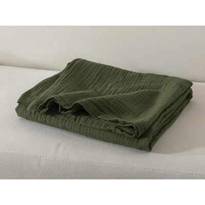 XPOSE Mušelínové pleny Premium olivové 70x70 cm Mušelín 3ks