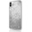 GUESS Glitter Hard Case - дизайнерски кейс с висока защита за iPhone X, iPhone XS (сребрист)