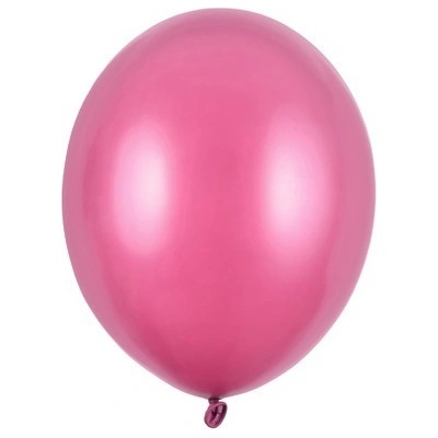 Party Deco Латексови Балони Металик, Наситено Червено 12см