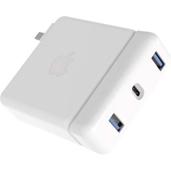 Image 1 of HYPER by Sanho HyperDrive USB-C Hub 87W Power Adapter - USB-C хъб с два USB изхода и USB-C изход за Apple 87W USB-C Power Adapter (бял)