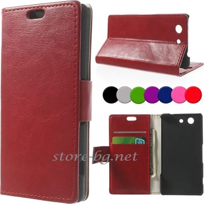 Sony Xperia Z3 Compact Magnetic Wallet Кожен Калъф + Протектор